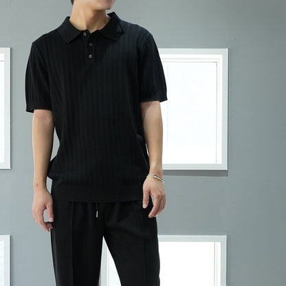 DAYUMER美シルエット リブポロシャツ