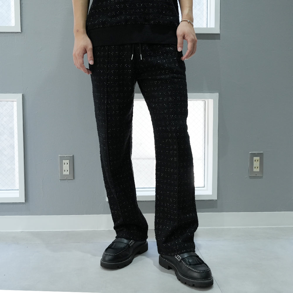 DAYUMERフェミニンラメニットロングパンツ