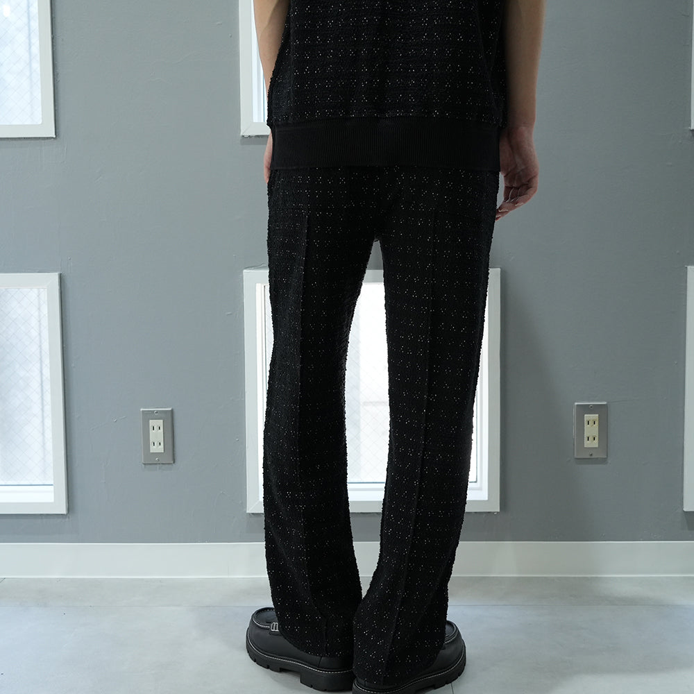 DAYUMERフェミニンラメニットロングパンツ